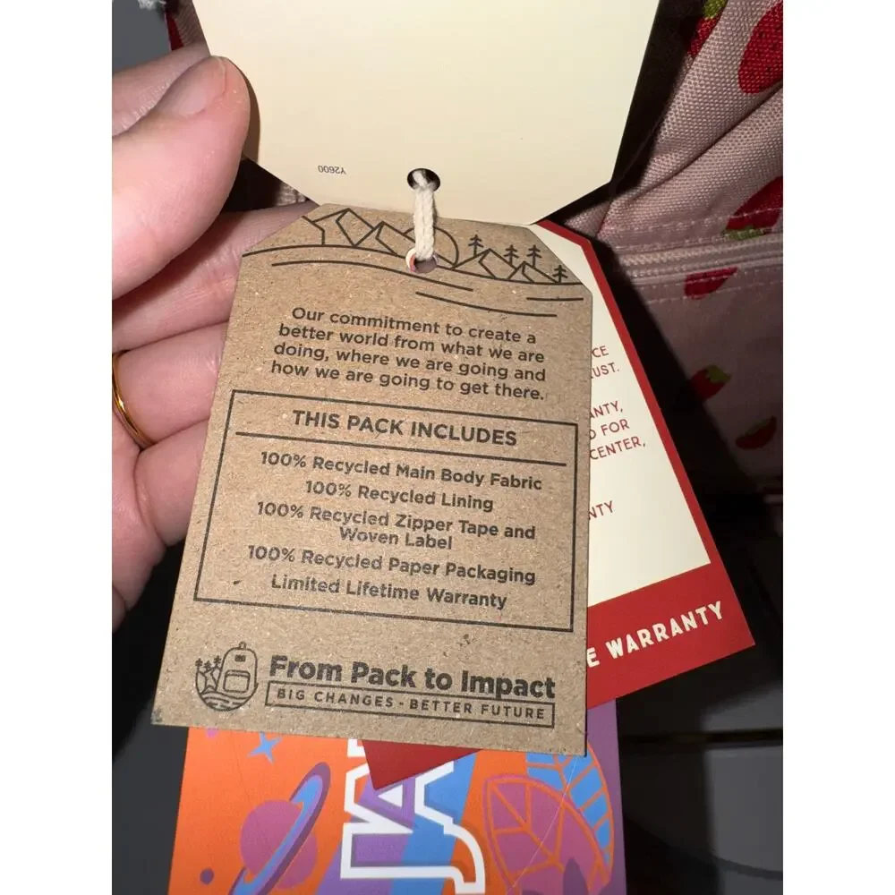 JanSport Big Student backpack in Strawberry Shower -NWT! - Picture 5 of 8